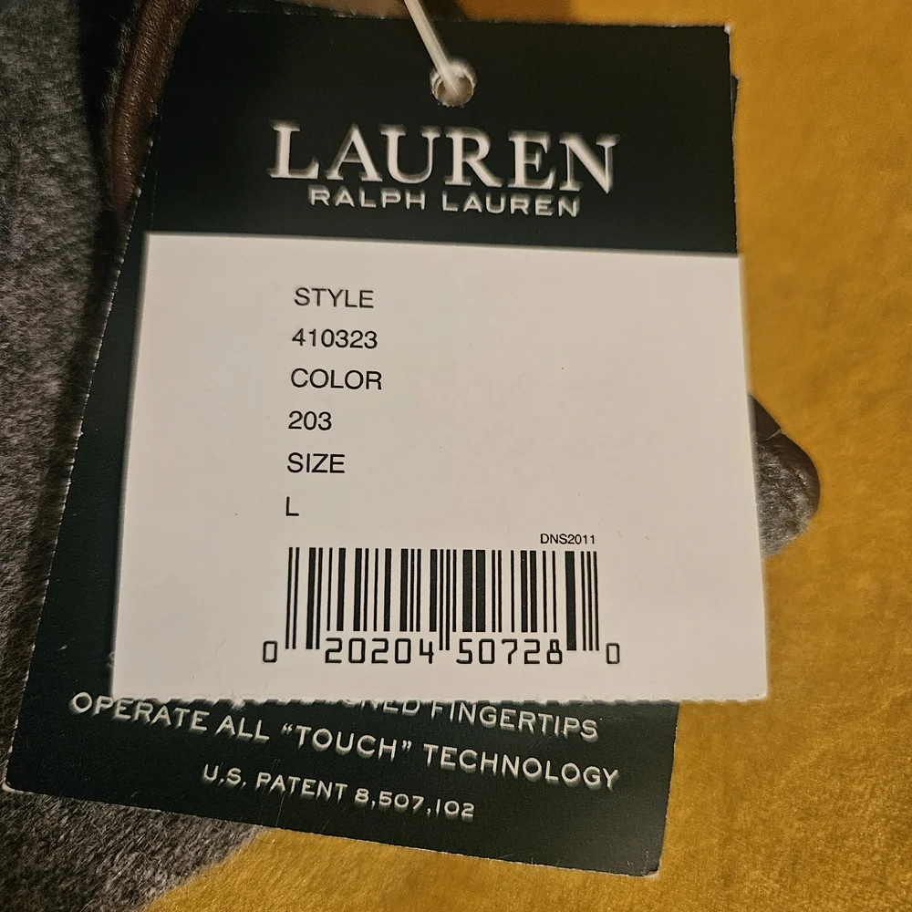 Ralph Lauren Brown Leather Gloves - Picture 5 of 5